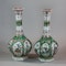 Pair of Chinese famille verte facetted bottle vases, Kangxi (1662-1722) - image 1