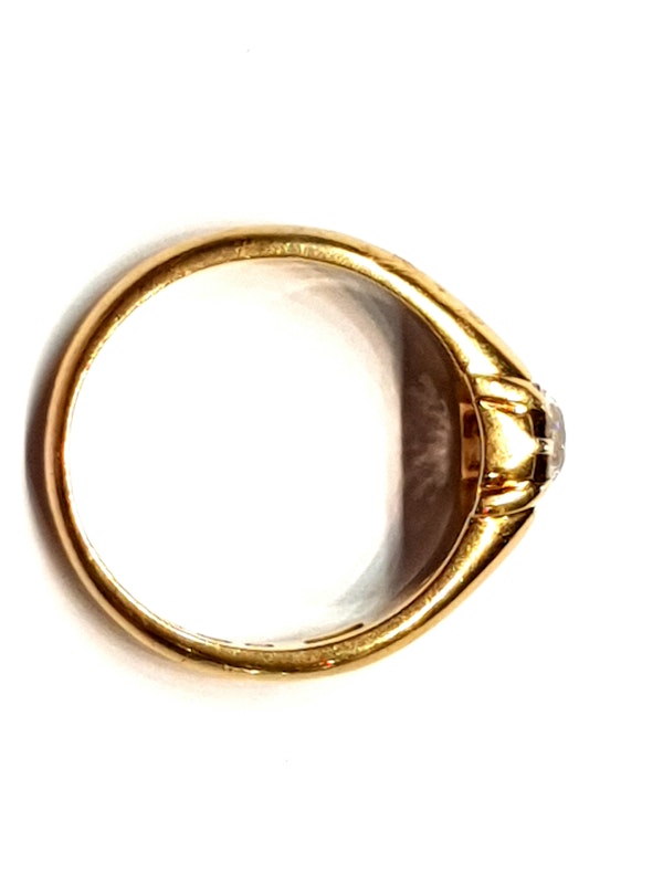 Gentleman's old cut diamond ring  DBGEMS - image 4