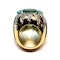 Show stopping aquamarine and diamond dress ring  DBGEMS - image 2