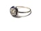 Art deco sapphire and diamond halo engagement ring  DBGEMS - image 3