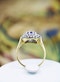 A fine 2.01ct. Sapphire and Diamond Cluster Engagement Ring mounted in 18ct Yellow Gold & Platinum, Pre-owned - image 3