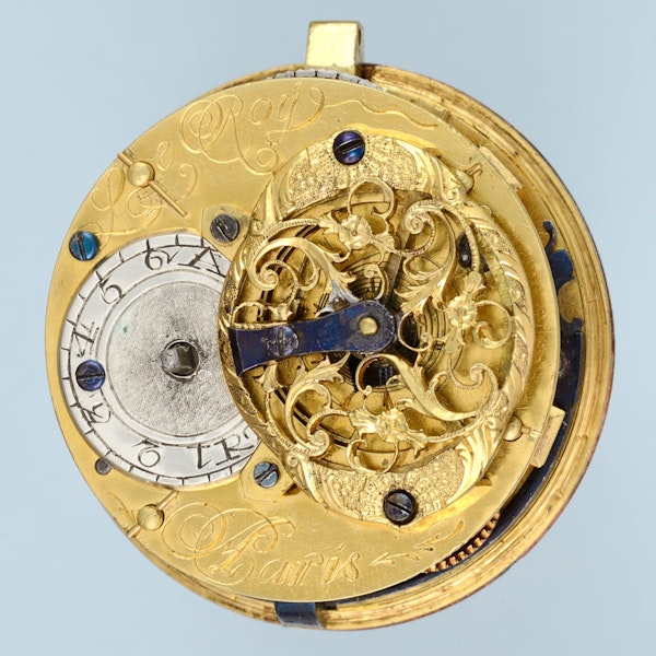 RARE GOLD DECORATED WATCH AND CHATELAINE - image 3