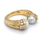 Classically Inspired  Pearl and Diamond Ring - image 2