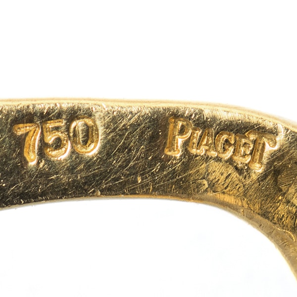 Vintage Cufflinks by Piaget, Diamond set 18 Karat Gold, Swiss circa 1975. - image 3