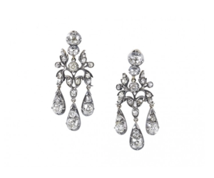 Antique Diamond Drop Earrings, 6.50ct