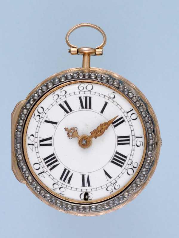 GOLD AND ENAMEL TRIPLE CASED VERGE POCKET WATCH - image 4