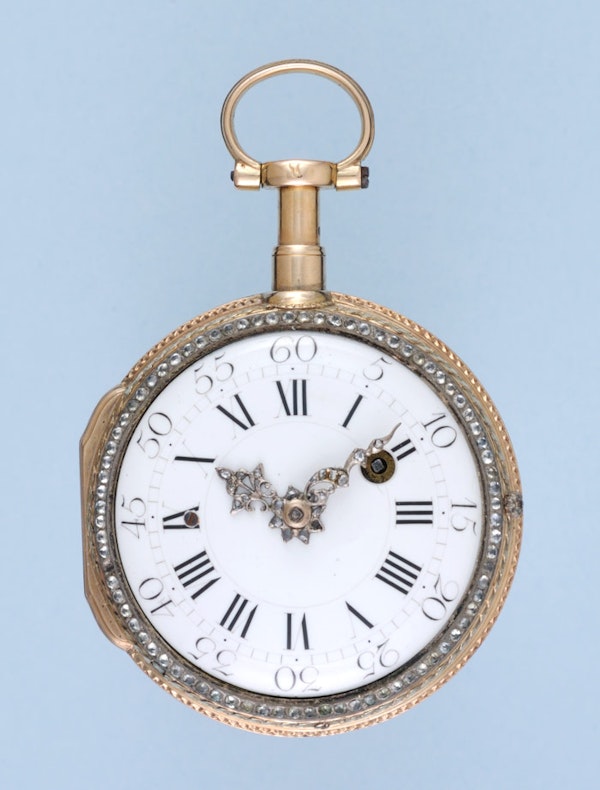 DECORATIVE GOLD FRENCH REPEATING POCKET WATCH - image 3