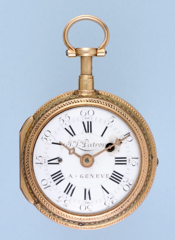 GOLD QUARTER REPEATING SWISS VERGE POCKET WATCH - image 3