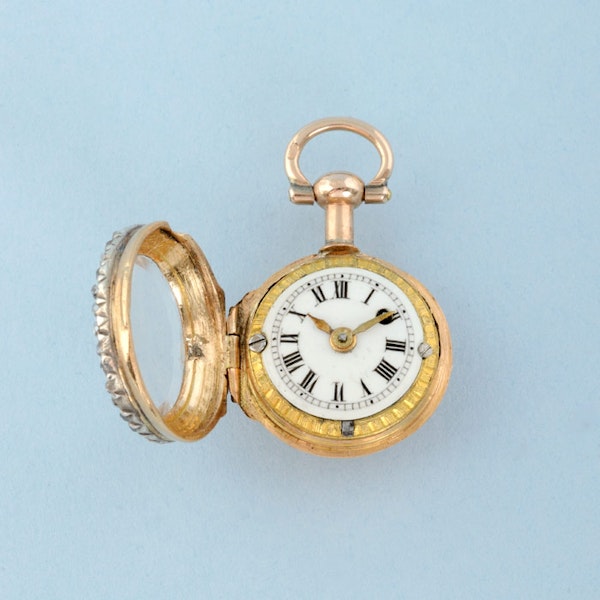 GOLD WATCH AND DIAMOND SET RING MOUNT - image 12
