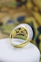 A very stylish Diamond Demi-Bombe Ring mounted in 18 Carat Yellow & White Gold, French, Circa 1980 - image 1
