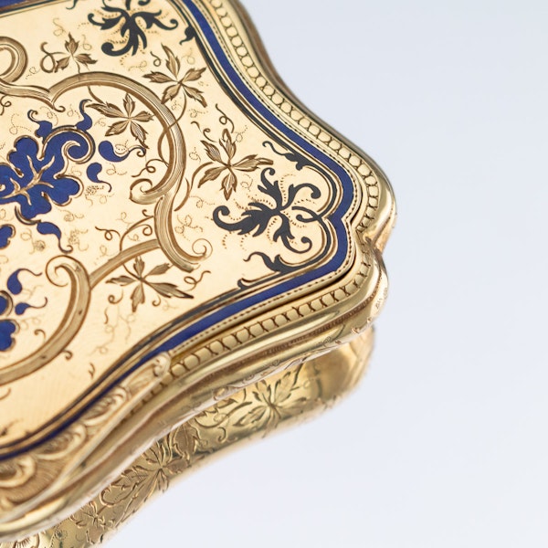 Continental gold, enamel case, Russian import marks c.1900 - image 6