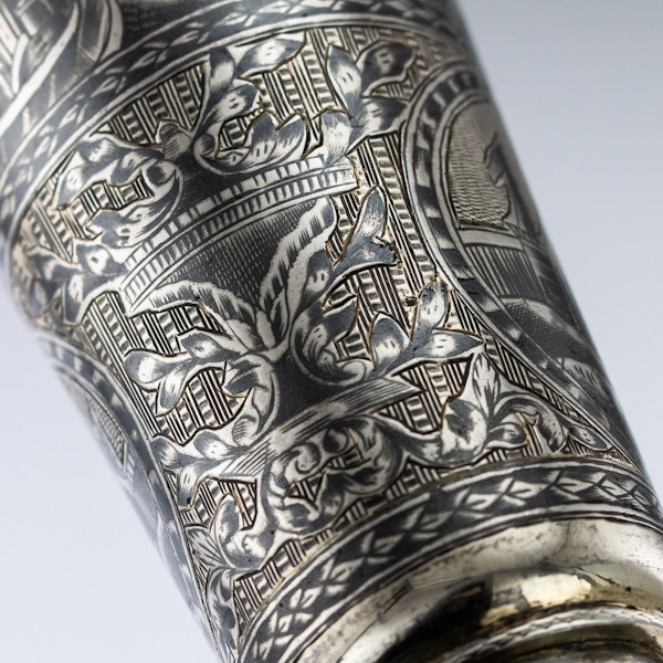 Russian Silver Gilt Niello Flute c. 1820, Moscow - image 6