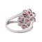 2 flowers shaped ruby ring - image 2