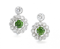 Demantoid Garnet And Diamond Earrings - image 1