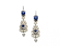 Victorian Lapis Lazuli And Diamond Filigree Drop Earrings - image 1