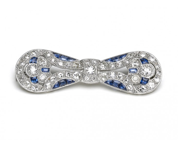 Sapphire And Diamond Brooch - image 1
