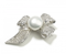 Vintage Pearl And Diamond Bow Brooch - image 1