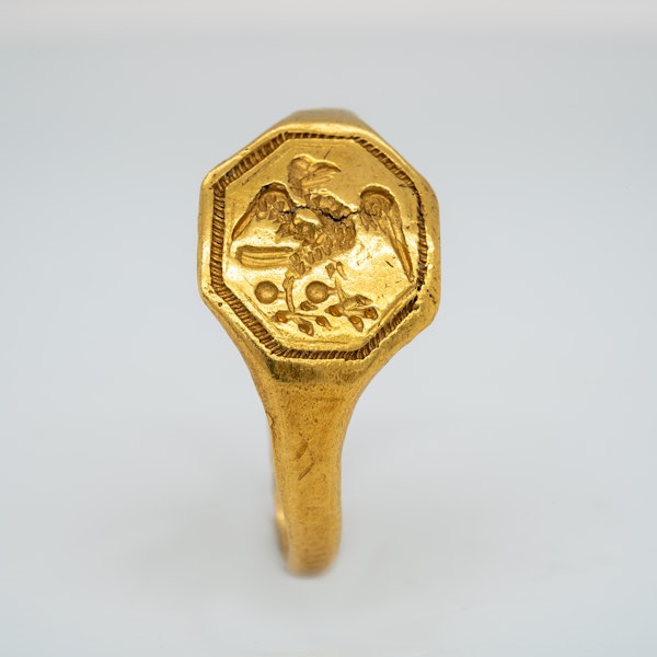 17th century fine gold Merchants ring - image 1