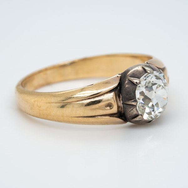 Victorian single stone diamond ring - image 2