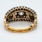 Victorian three row diamond ring - image 4