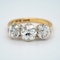 Victorian 3 stone diamond ring - image 1