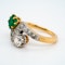 Deco Emerald and Diamond "Toi et Moi" Ring... - image 3