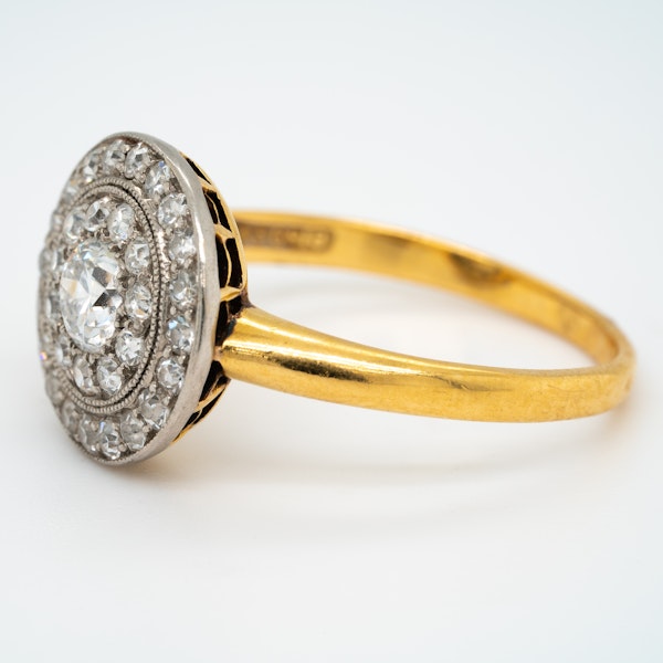 Edwardian diamond pave set circular ring - image 3