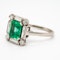 Art Deco emerald and diamond ring - image 3