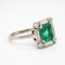 Art Deco emerald and diamond ring - image 2