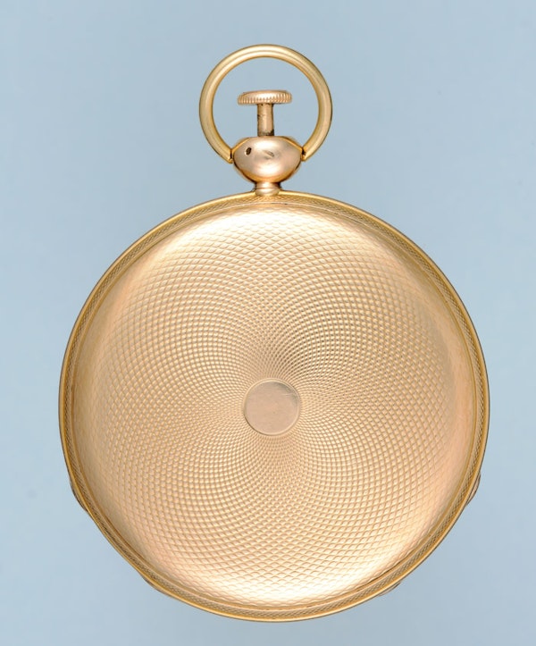 GOLD QUARTER REPEATING FRENCH CYLINDER POCKET WATCH - image 4