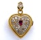 Ruby diamond heart vinaigrette pendant - image 1