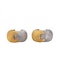 Reversible 18ct Gold Glitter Finish Earrings | Italian c.1960s - image 1