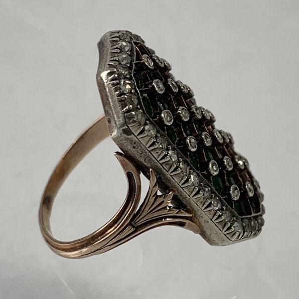 1780 enamelled gold ring with diamonds - image 3