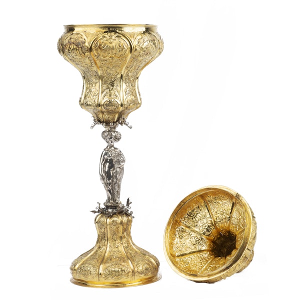 A Monumental 18th Century Russian Silver Gilt Cup & Cover, Moscow, 1749. - image 7
