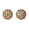 Vintage Earrings in a Textured 18 Karat Gold of Woven Design with Sapphires & Rubies, *Italian circa 1950. - image 1