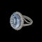 Platinum 21.82ct Natural Aquamarine and 2.00ct Diamond Ring - image 1