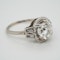 Diamond Art Deco solitaire ring in platinum - image 2