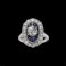 18K white gold 1.00ct Natural Blue Sapphire and 1.25ct Diamond Ring - image 1