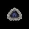 18K white gold 6.46ct Natural Blue Sapphire and 1.57ct Diamond Ring - image 1