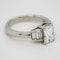 Emerald cut  diamond ring of 2.02 ct  with 3 diamond  baguettes each side - image 2