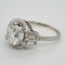 Diamond Art Deco solitaire ring in platinum - image 3