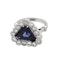 18K white gold 6.46ct Natural Blue Sapphire and 1.57ct Diamond Ring - image 4