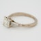 Diamond asscher cut solitaire ring with tapered  baguette shoulders - image 3