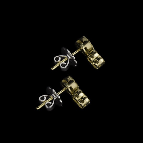 18K Yellow Gold 1.00ct Diamond Earrings - image 2