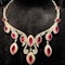 18K white gold Natural Ruby and Diamond Necklace - image 1