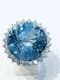 Platinum 21.82ct Natural Aquamarine and 2.00ct Diamond Ring - image 4