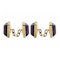 Vintage Amethyst Cufflinks in 9 Carat Gold with Close Back Setting, English 1997. - image 3