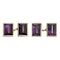 Vintage Amethyst Cufflinks in 9 Carat Gold with Close Back Setting, English 1997. - image 1