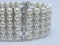 18K white gold Pearls and Diamond Bracelet - image 4