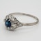 Art deco sapphire and diamond engagement ring  DBGEMS - image 4